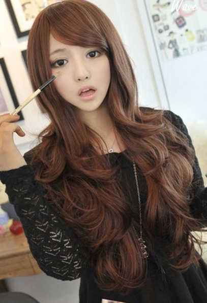 Peruca Ulzzang castanha